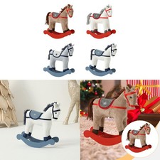 Cheval à bascule de Noël en peluche léger pour étagères et manteaux 23 x 8