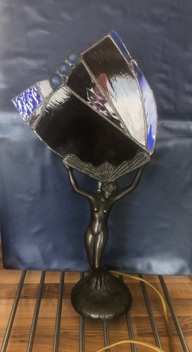 Lampe sculpture nymphe avec - sculpture,