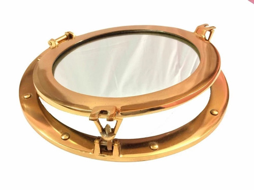 Miroir hublot laiton - miroir, en