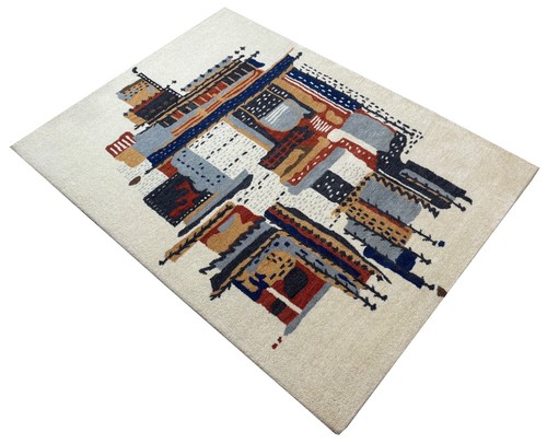 Tapis 100 laine multicolore - laine,