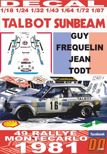 Decal talbot sunbeam lotus - decal,