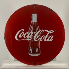 Plaque émaillée Coca-Cola - Ø 50 cm (19,7") - Grand décor de restaurant...