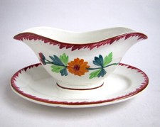 Petite Saucière Décor Colmar en Faïence de Sarreguemines 1900