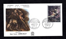 F.D.C. CACHET PREMIER JOUR - TABLEAU DE MAITRE - JEAN LOUIS GERICAULT -  1962