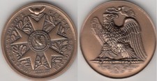 Médaille Française en bronze du XX Siècle Napoléon Bonaparte Empereur