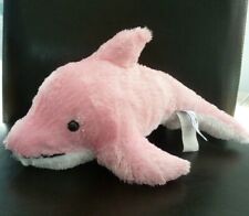 90. DOUDOU PELUCHE MARINELAND ANTIBES DAUPHIN ROSE BLANC ETAT NEUF*