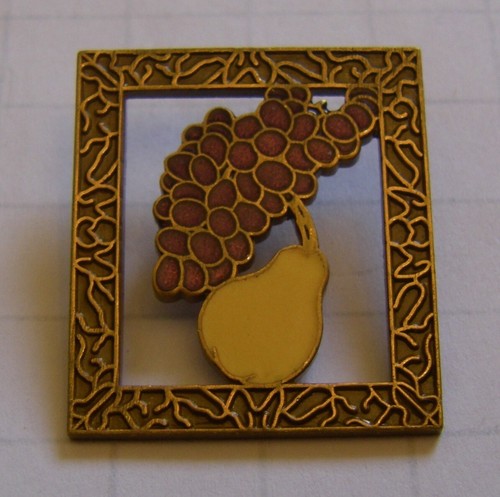 Pin cadre poire raisin art - cadre,