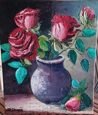 tableau huile sur toile coton"