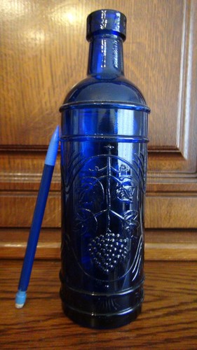 Petite bouteille bleu cobalt - petite,