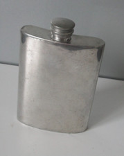 FLASQUE BOUTEILLE DE POCHE POUR ALCOOL METAL ARGENTE English PEWTER