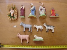 Santons de Crêche Provence dont Esmaralda LA GITANE AU SINGE E RICARD Marseille