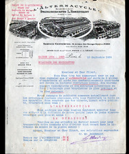 PARIS & LEGUE (XII° / 22) USINES AUTOMOBILE "L'ALTERNACYCLE / ROSENGART" en 1924