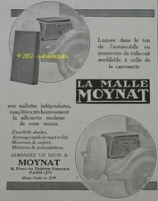 PUBLICITE MOYNAT MALLE POUR AUTOMOBILE BAGAGE DE LUXE DE 1927 FRENCH AD PUB RARE