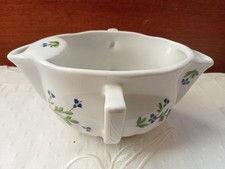 Saucière gras maigre porcelaine Pillivuyt décor de barbeaux tirage limité