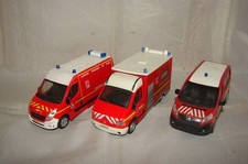 BURAGO MONDO MOTORS VEHICULES POMPIERS PEUGEOT EXPERT RENAULT MASTER  1/50
