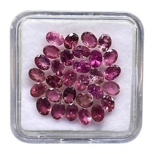 5.36 Cts Naturel Rose Tourmaline Lot 30 Pièces 4x3mmm Coupe Ovale non Traité