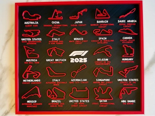 Calendrier formule 2025 - 1, f1