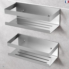 UUlioyer Etagere Douche sans Percage, 2 PCS Rangement Douche en Acier