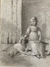 Très Beau Dessin XIXe Pierre