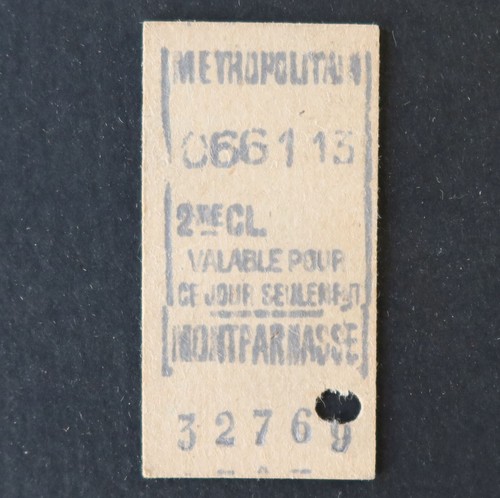 Ancien ticket paris métro - paris,