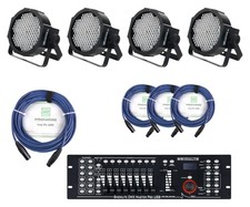4x Projecteur Flat PAR 144 LED