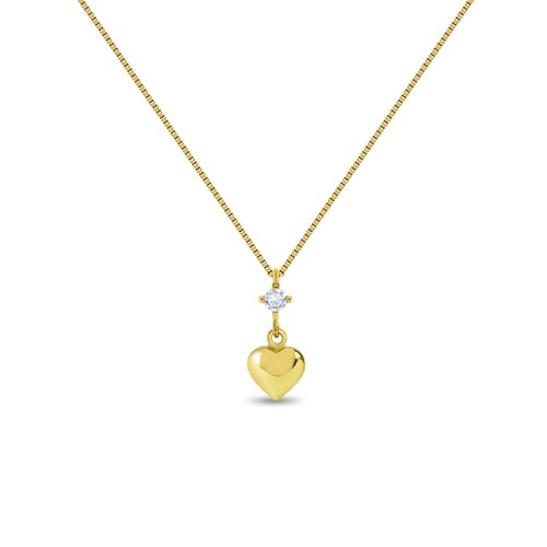 Collier cœur pendentif en - en,