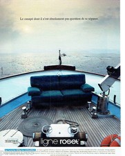 PUBLICITE ADVERTISING 056  1988  Ligne Roset   canapé salon Opus Alcantara