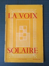 La Voix Solaire  N° 4  franc-maçonnerie templier chevalerie  Maître Philippe