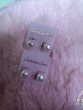 💍Perle Culture Eau Douce . Deux De Paires  Boucle D Oreilles De Couleur Blanche