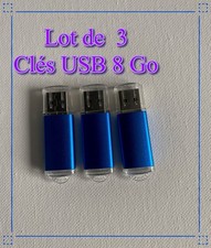 Lot de 3 Clés USB 8 Go NEUVES
