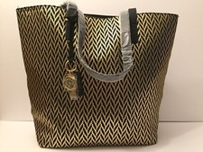 Shiseido Gold And Black Tote