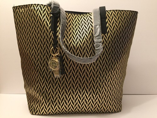 Shiseido gold and black tote - shiseido,