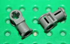 2 x Lego Technic Dark Gray Connector ref 32039/set 8011.8002.8010.7471