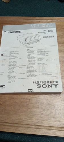 Sony vph 1031q crt projector - sony,