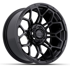Roues Bravo Noires Mat 15x7 Pour Chariot De Golf | Décalage 3:4 Motif 4/4