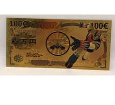 BILLET OR 100 Euros GOLDORAK MANGA CARTE COLLECTOR GOLD OR 
