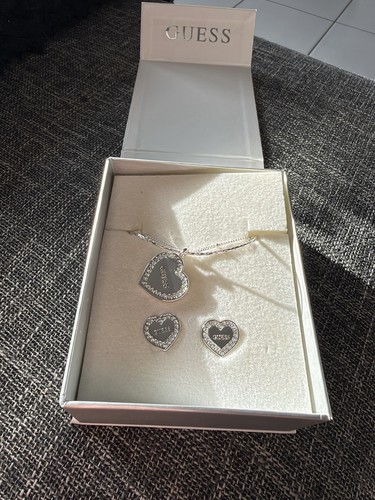 Guess parure argentée cœur - guess,