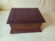 Coffret Ancien En Bois , Boîte À Bijoux, Couture... 30 X 22 X 16