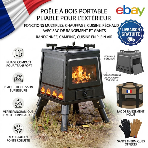 Poêle bois portable - à,