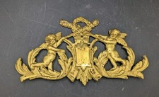 Ornement ancien de meuble en bronze doré XIX éme angelots Napoléon III