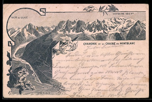 Cpa chamonix mer glace - chamonix,,