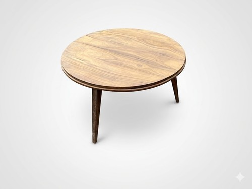Table ronde vintage - , noyer