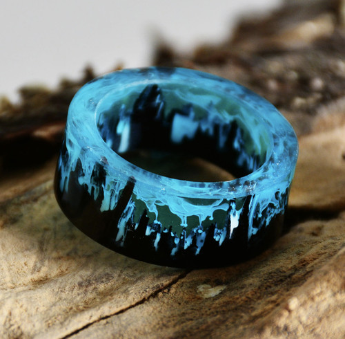 Bague bois en - en,
