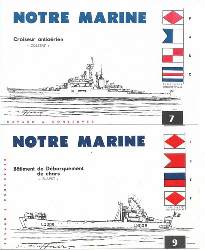 Lot buvards notre marine 7 - lot,