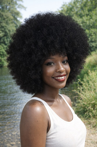 Perruque afro noire - afro, femme