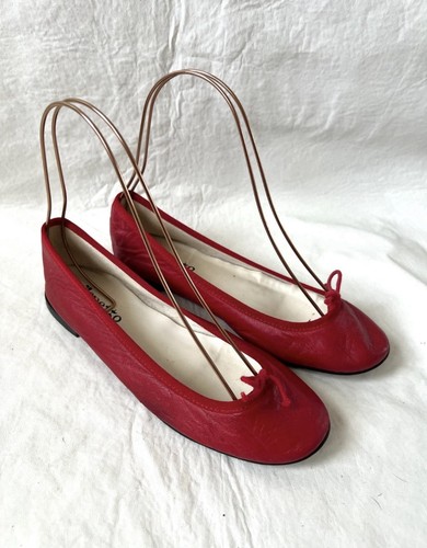 Repetto red leather cendrillon - repetto,