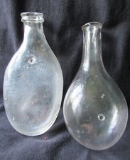 RARE 2 ANCIEN BIBERON VERRE