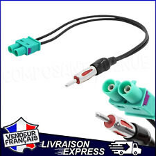 CÂBLE ADAPTATEUR PRISE DOUBLE FAKRA VERS DIN ANTENNE AUTORADIO VOLKSWAGEN (2284)