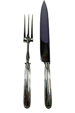 ÉMILE PUIFORCAT SERVICE À DÉCOUPER MANCHE ARGENT POINÇON MINERVE XIXéme