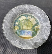 assiette fleuri vintage